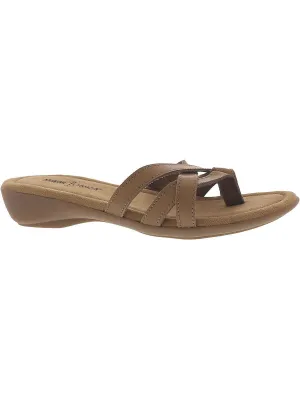 Sunny Womens Leather Flip Flop Thong Sandals