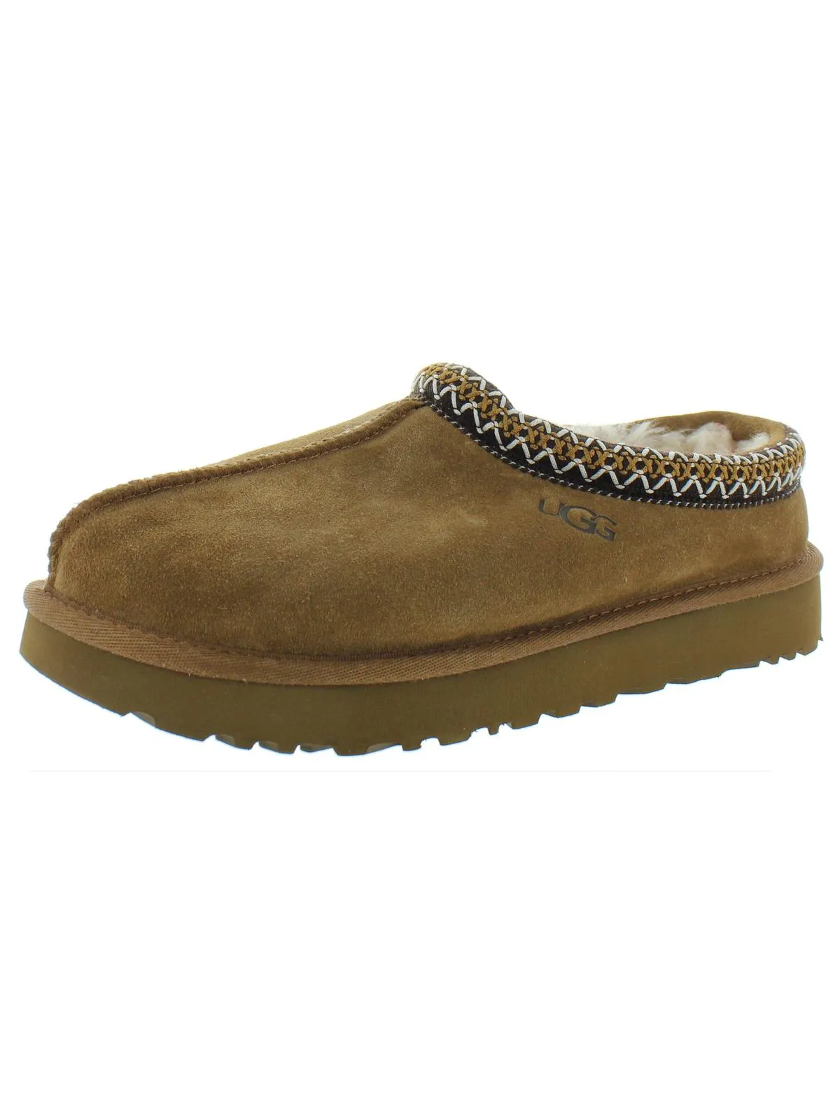 Tasman Womens Suede Wool Mule Slippers