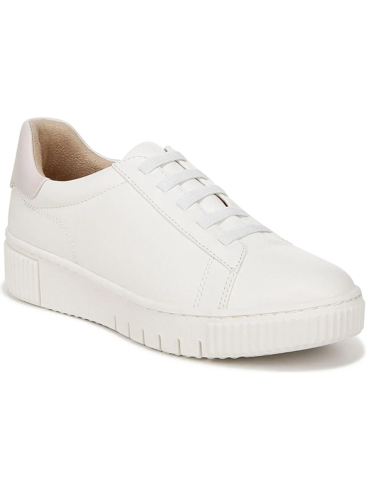 Tia Womens Faux Leather Comfort Slip-On Sneakers