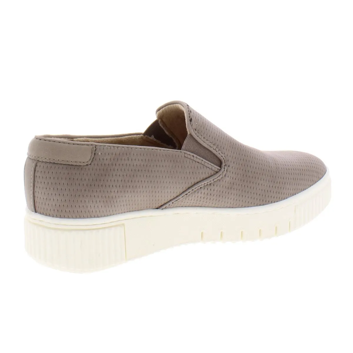 Tia Womens Faux Leather Comfort Slip-On Sneakers