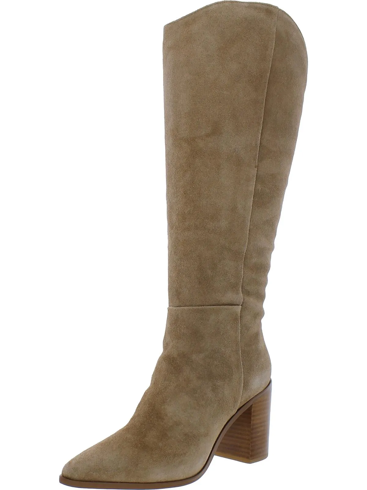Ticada Womens Leather Wide Calf Knee-High Boots