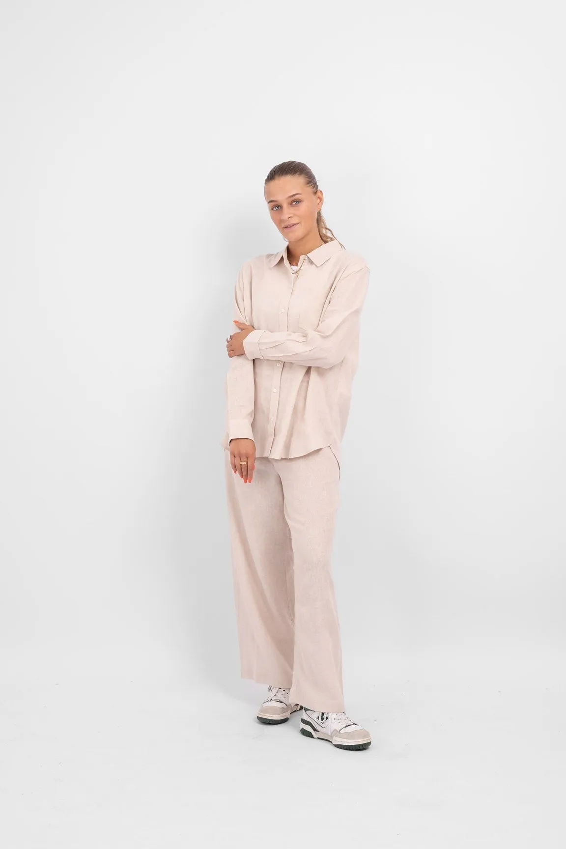 Tokyo Linen Pants - Moonbeam