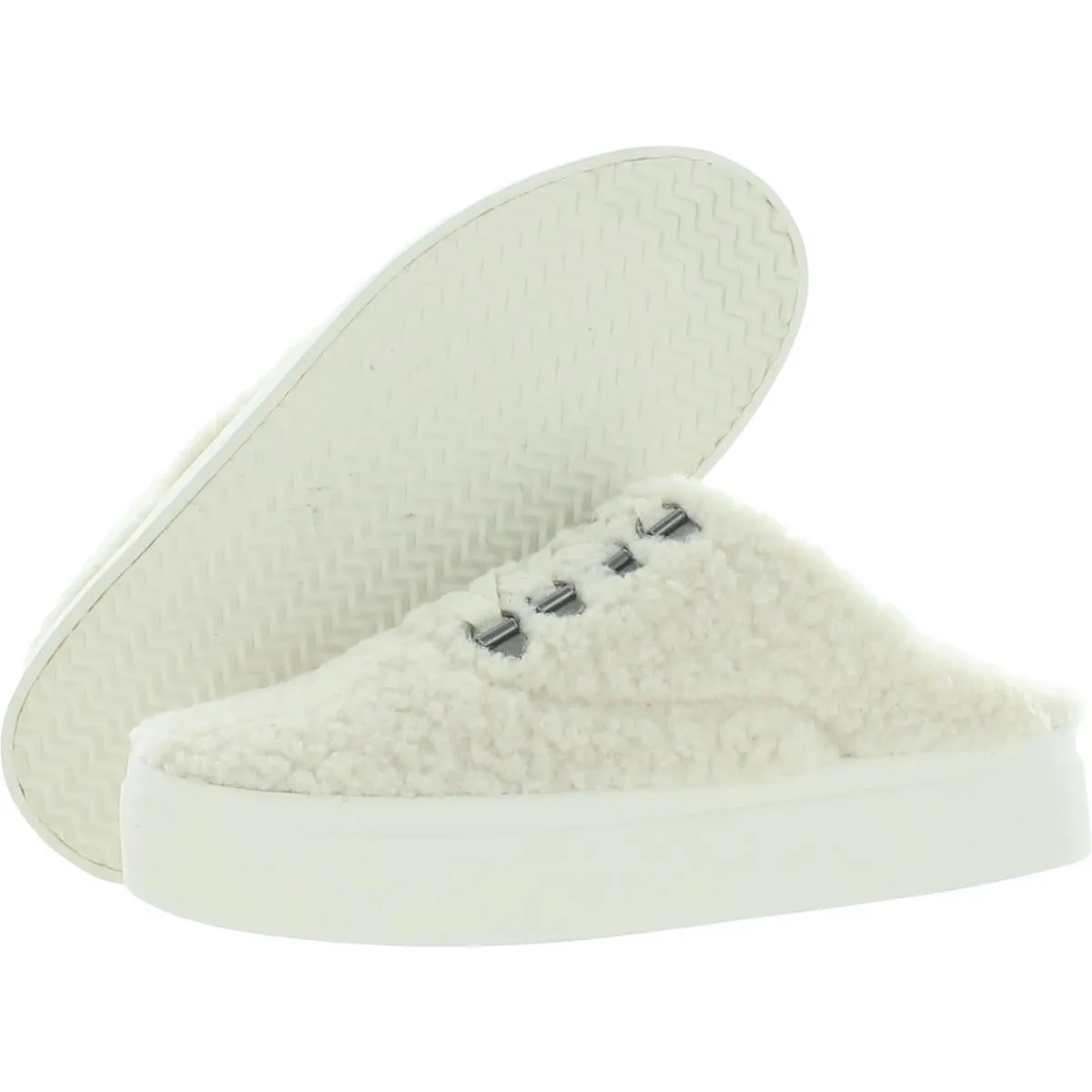 Tolini Womens Faux Fur Slip On Fashion Sneakers
