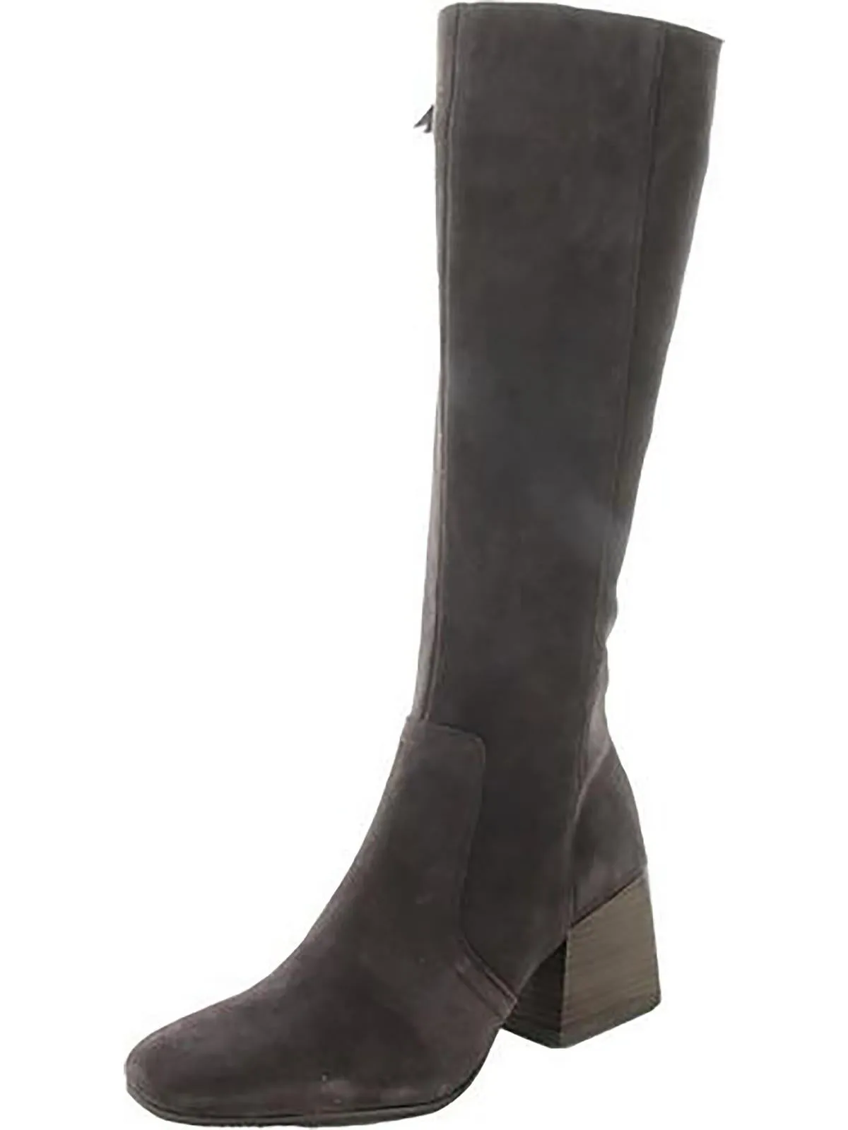 Tori Womens Suede Side Zip Knee-High Boots