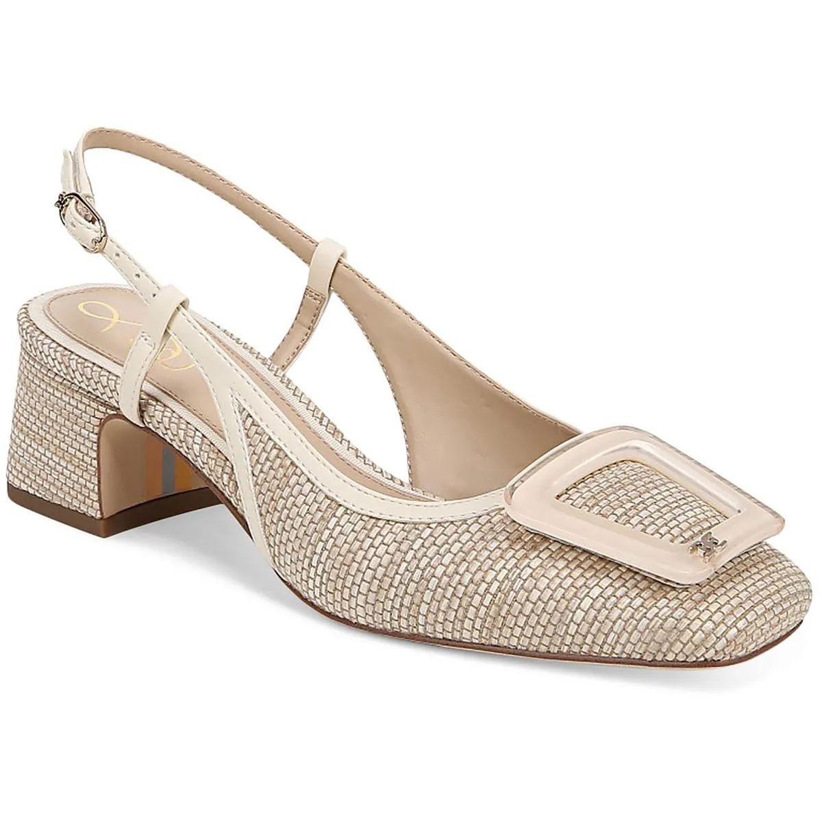 TRACIE Womens Patent Leather Block Heel Mule Sandals