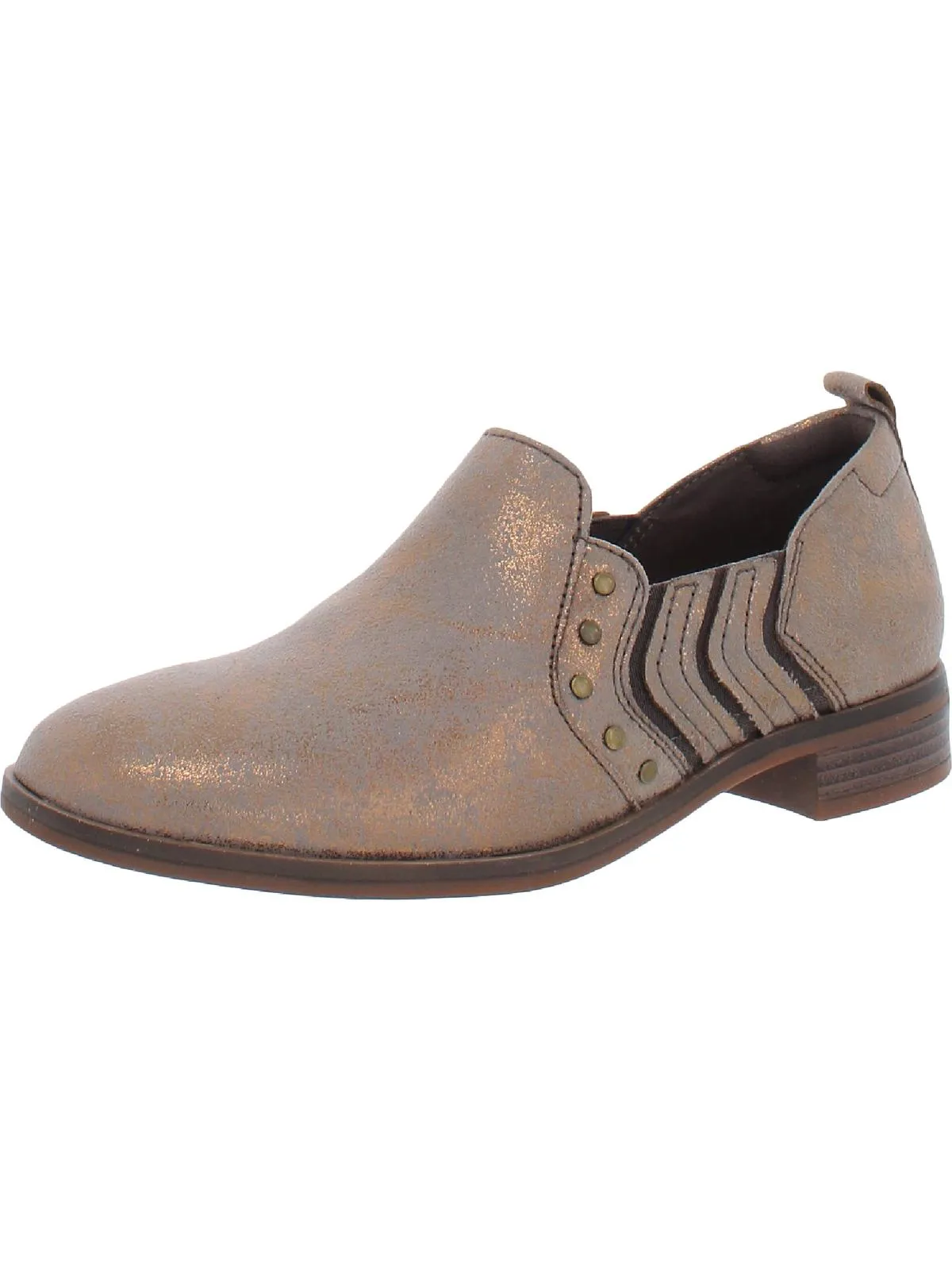 Trish Bell Womens Suede Slip On Round-Toe Shoes