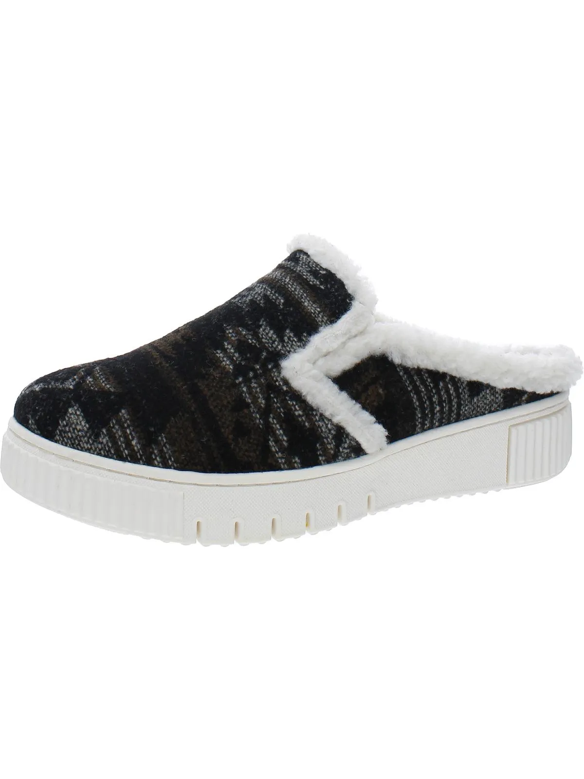 Truly-Cozy Womens Faux Fur Lined Slip On Mules