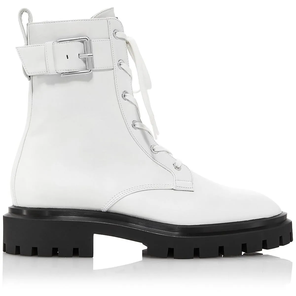 Ultra  Womens Pull On Faux Leather Combat & Lace-up Boots
