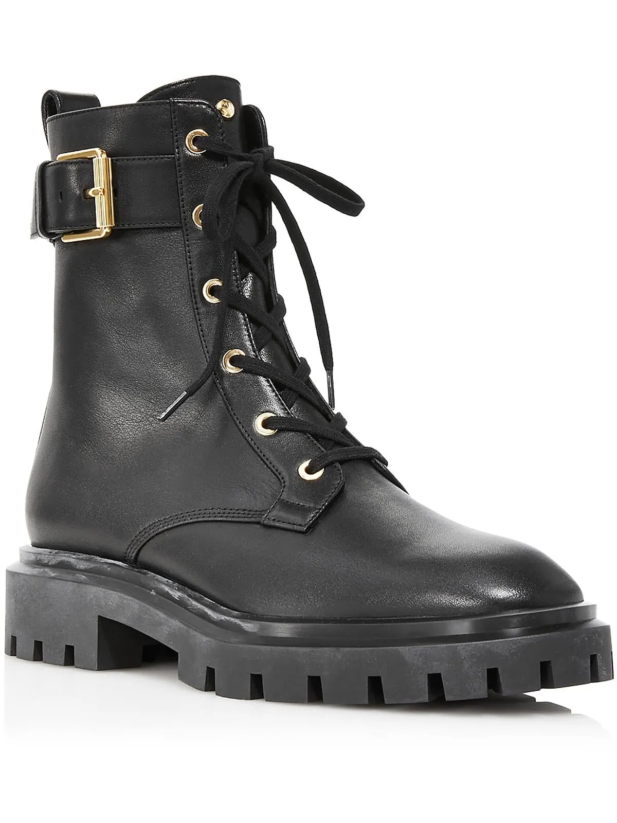 Ultra  Womens Pull On Faux Leather Combat & Lace-up Boots