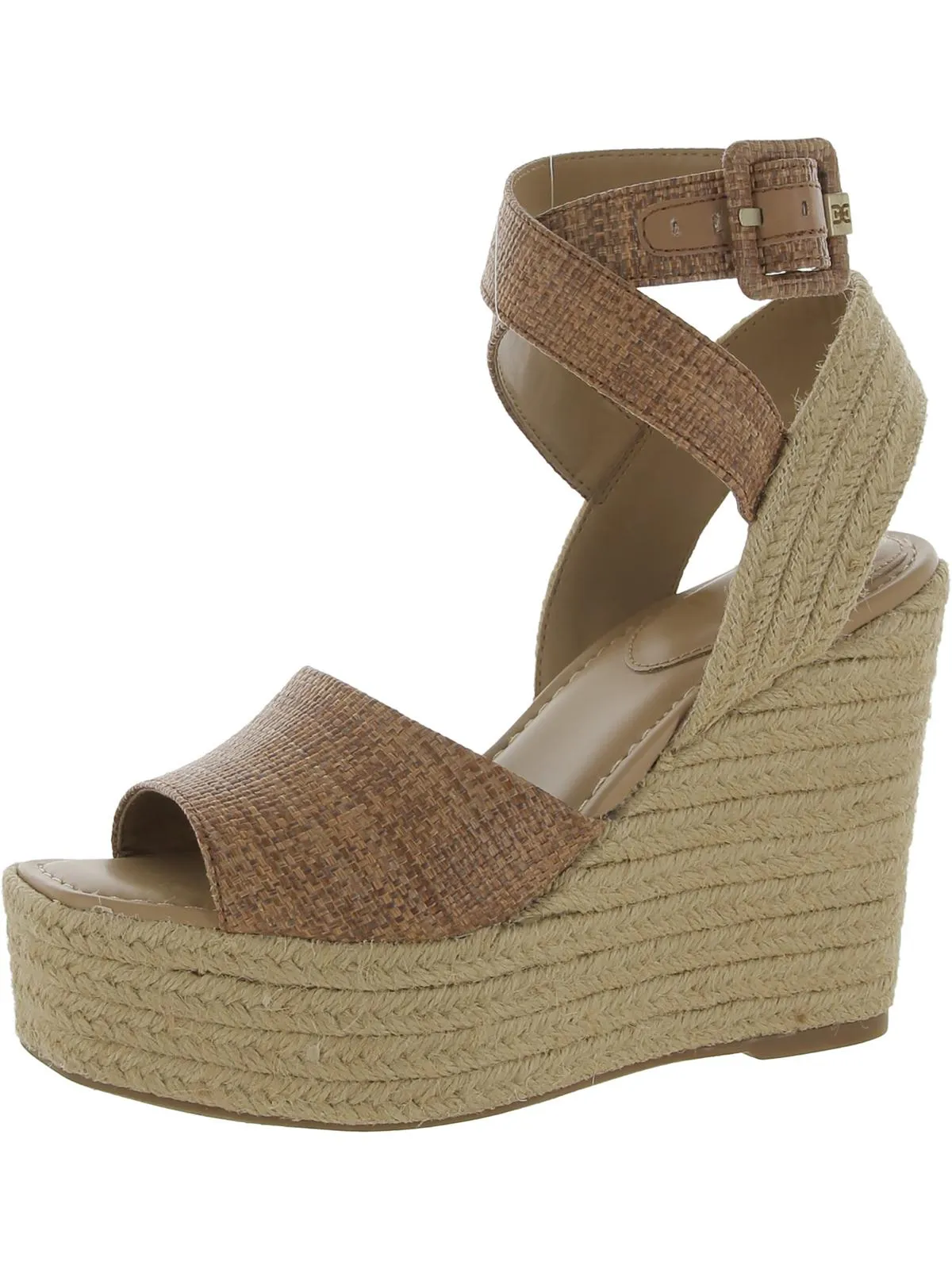 Vada Womens Canvas Wedge Platform Sandals