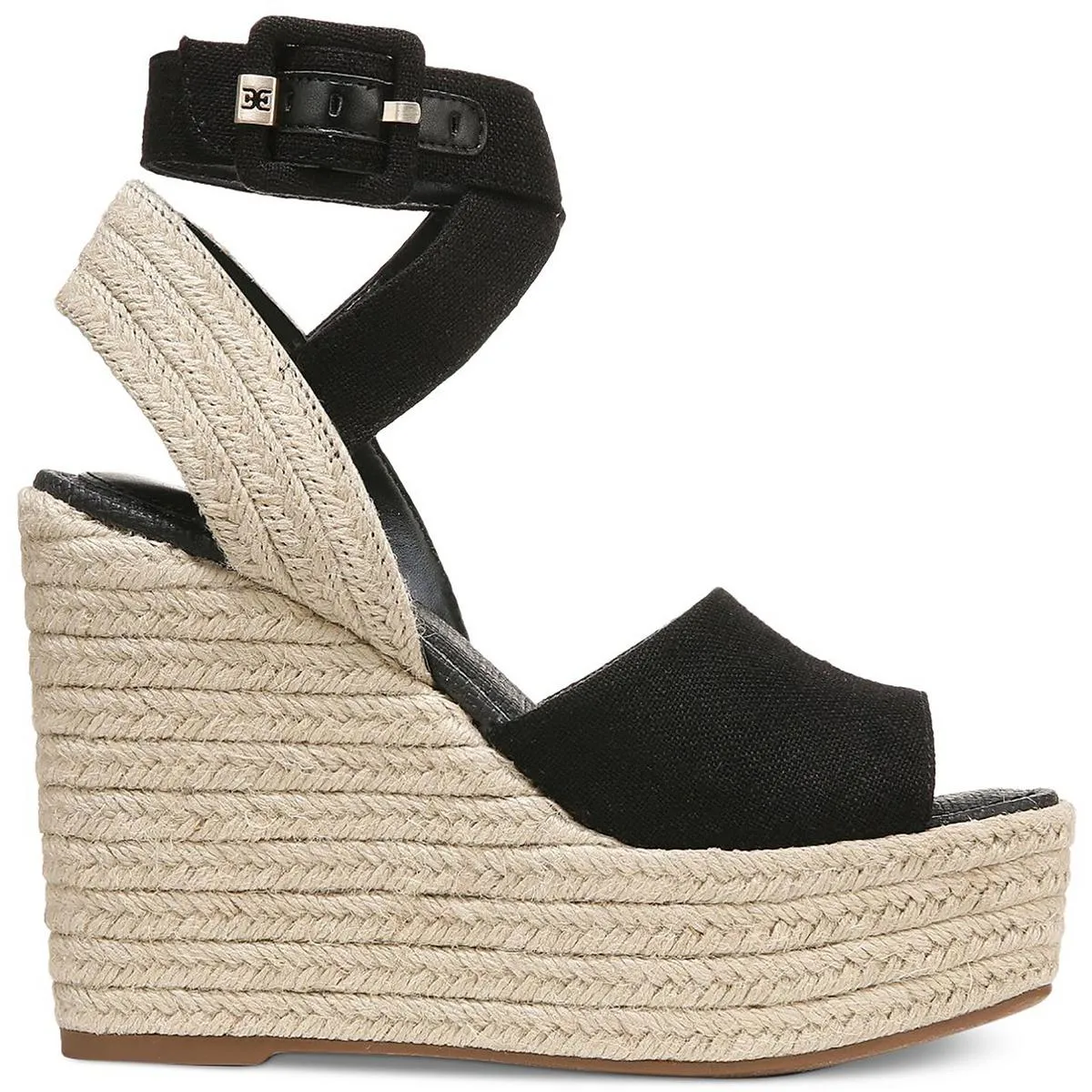 Vada Womens Canvas Wedge Platform Sandals