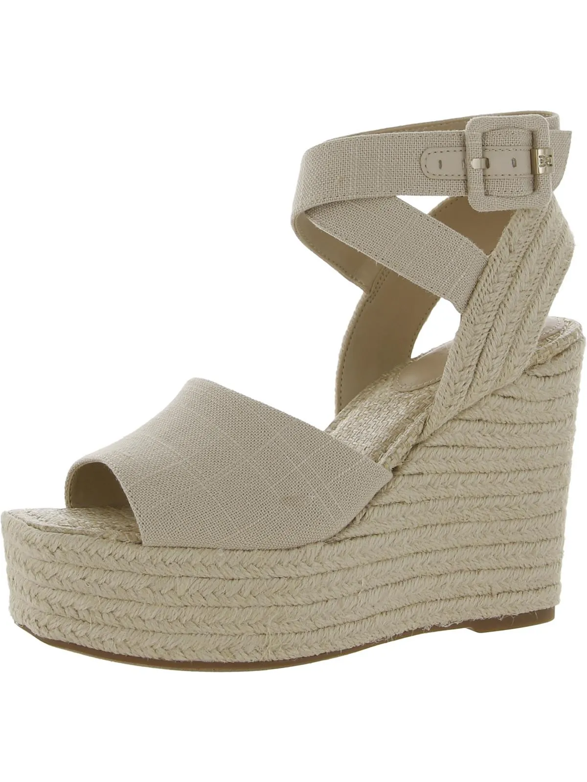Vada Womens Canvas Wedge Platform Sandals