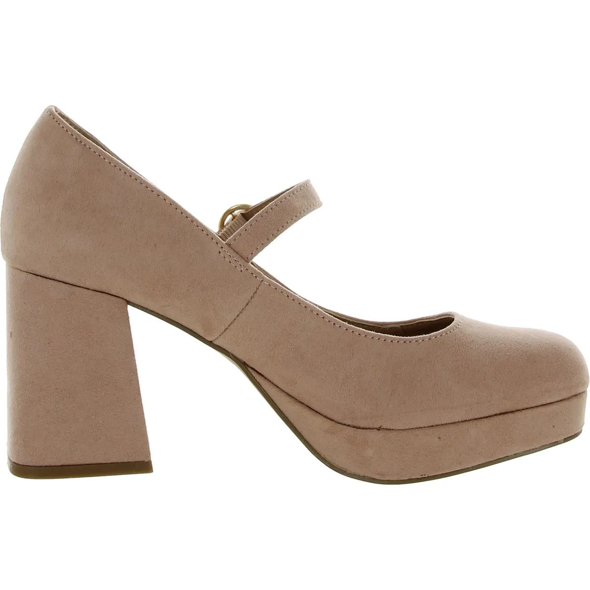 Vaneciaa Womens Round Toe Slip On Mary Jane Heels