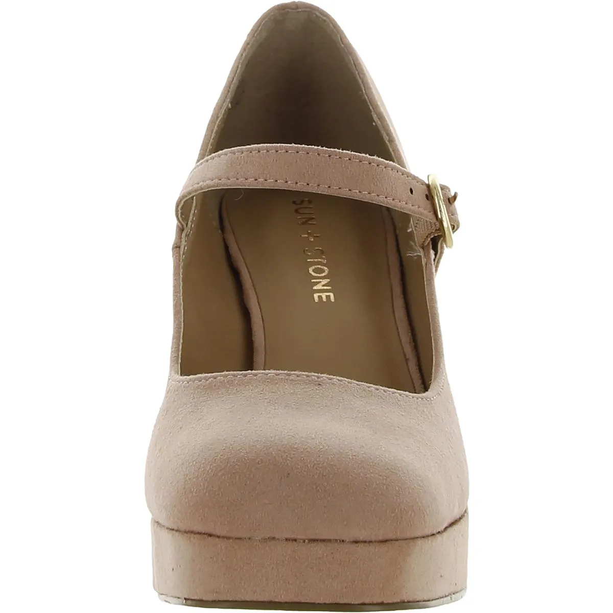 Vaneciaa Womens Round Toe Slip On Mary Jane Heels