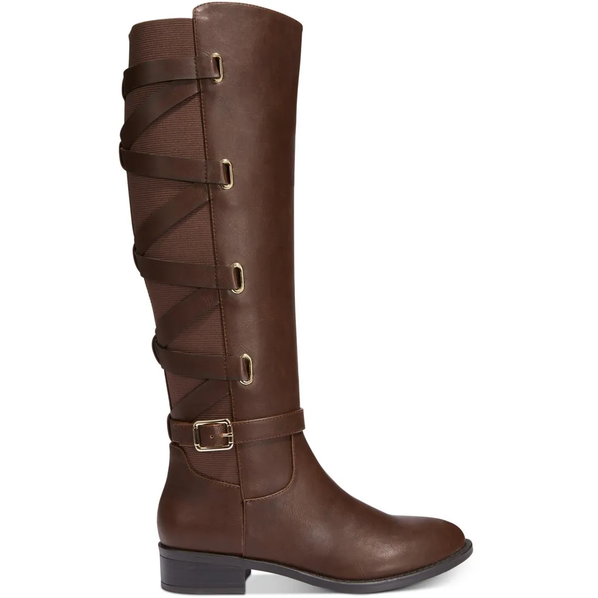 Veronika Womens Faux Leather Wide Calf Over-The-Knee Boots