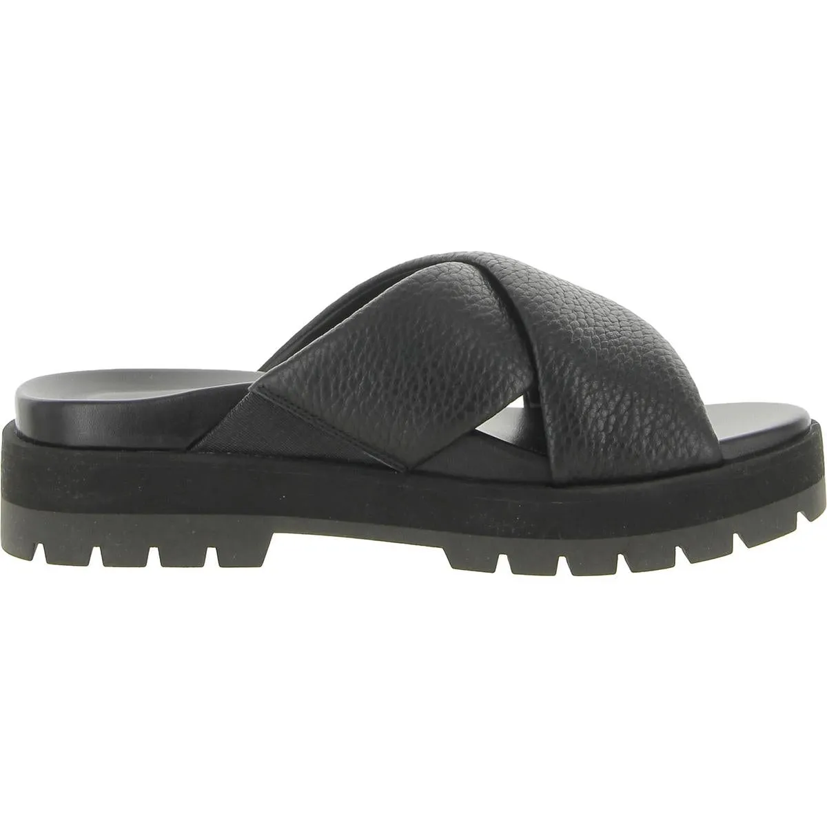 Vesta Womens Criss-Cross Front Slip On Platform Sandals