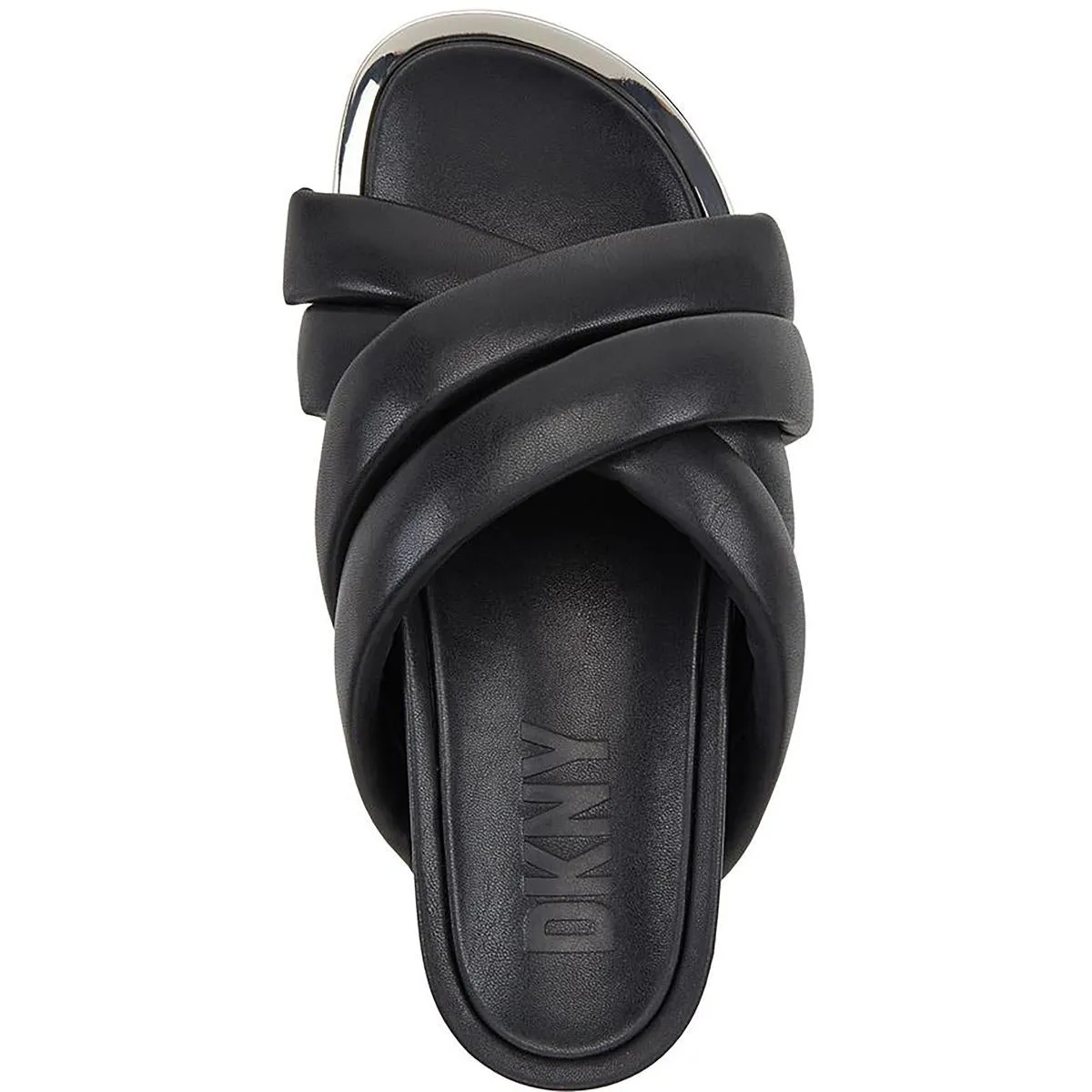 Vienna Womens Faux Leather Slip On Wedge Heels