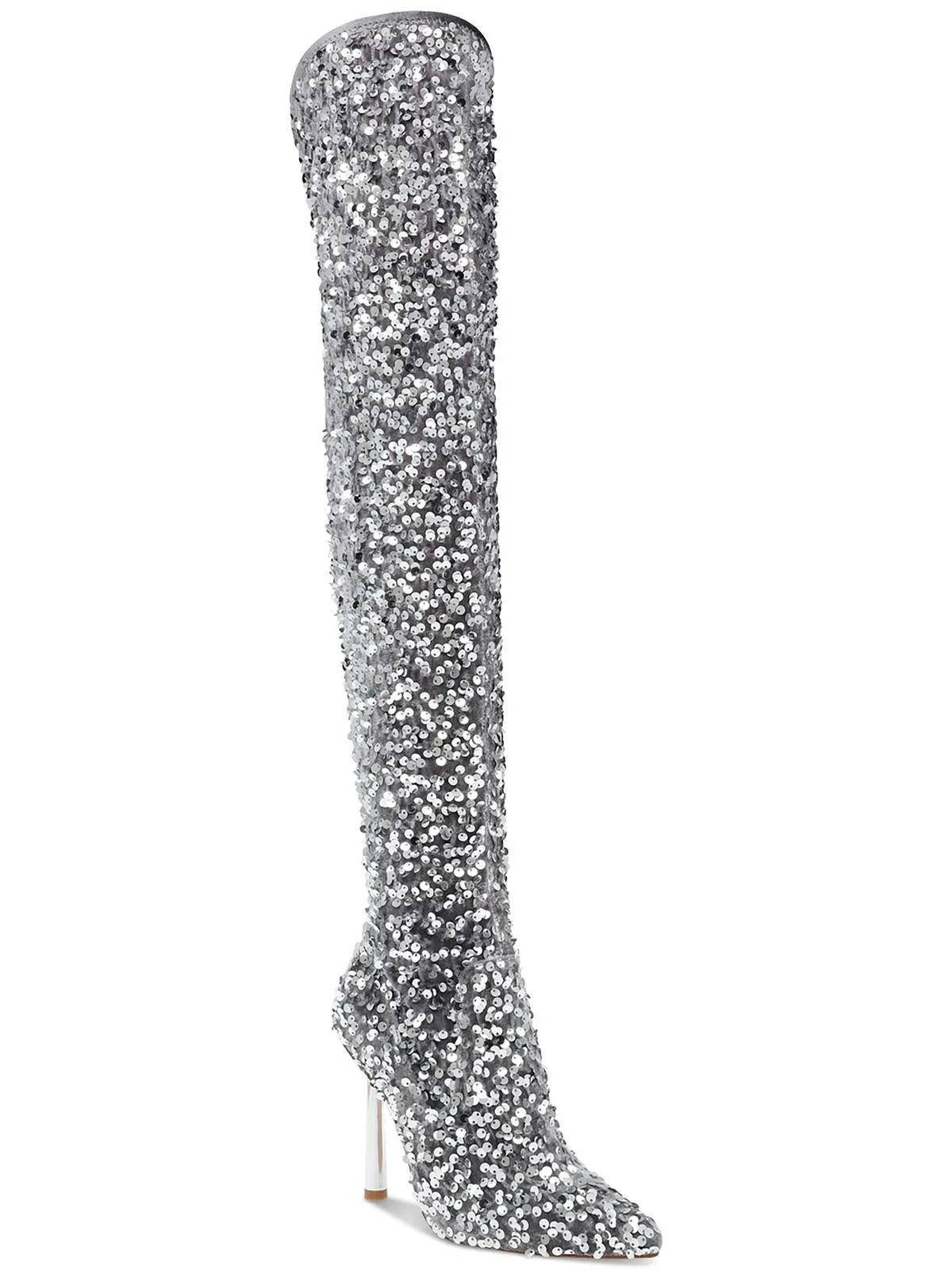Vivee Womens Sequin Evening Over-The-Knee Boots