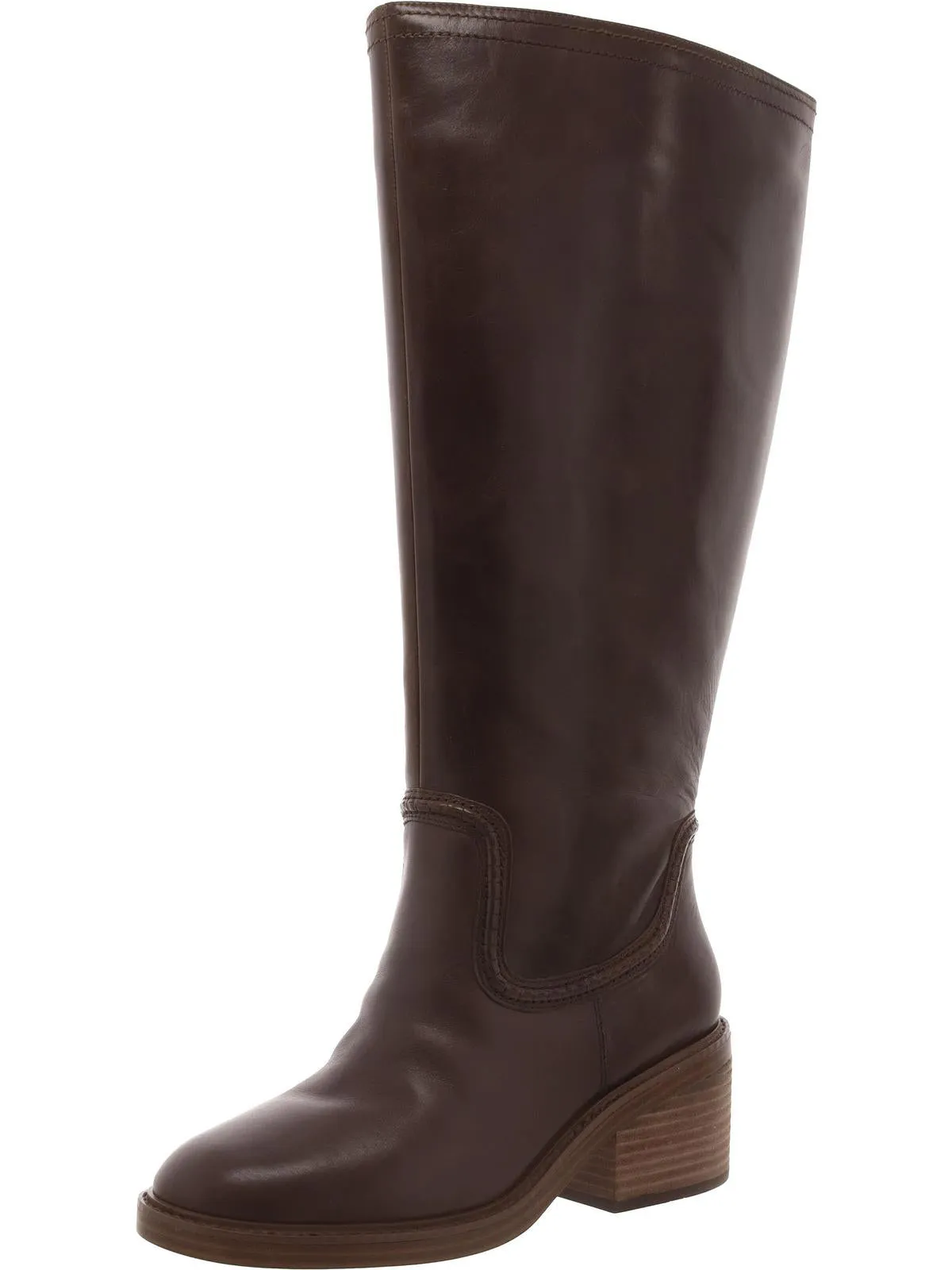 Vuliann 4 Womens Leather Extra Wide Calf Knee-High Boots