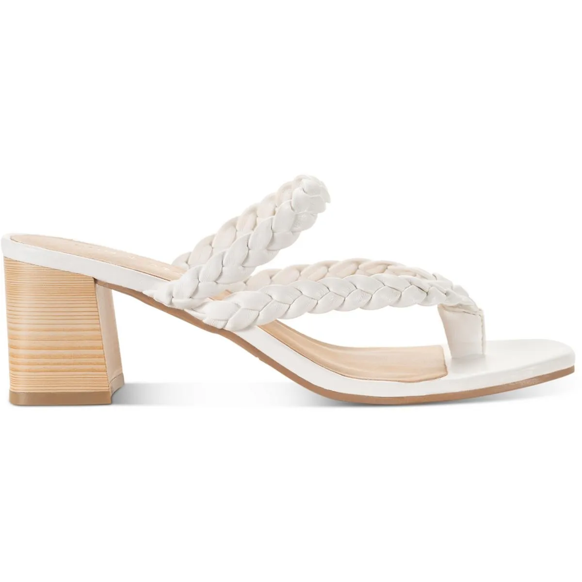 Winnie Womens Braided Slip On Slide Sandals