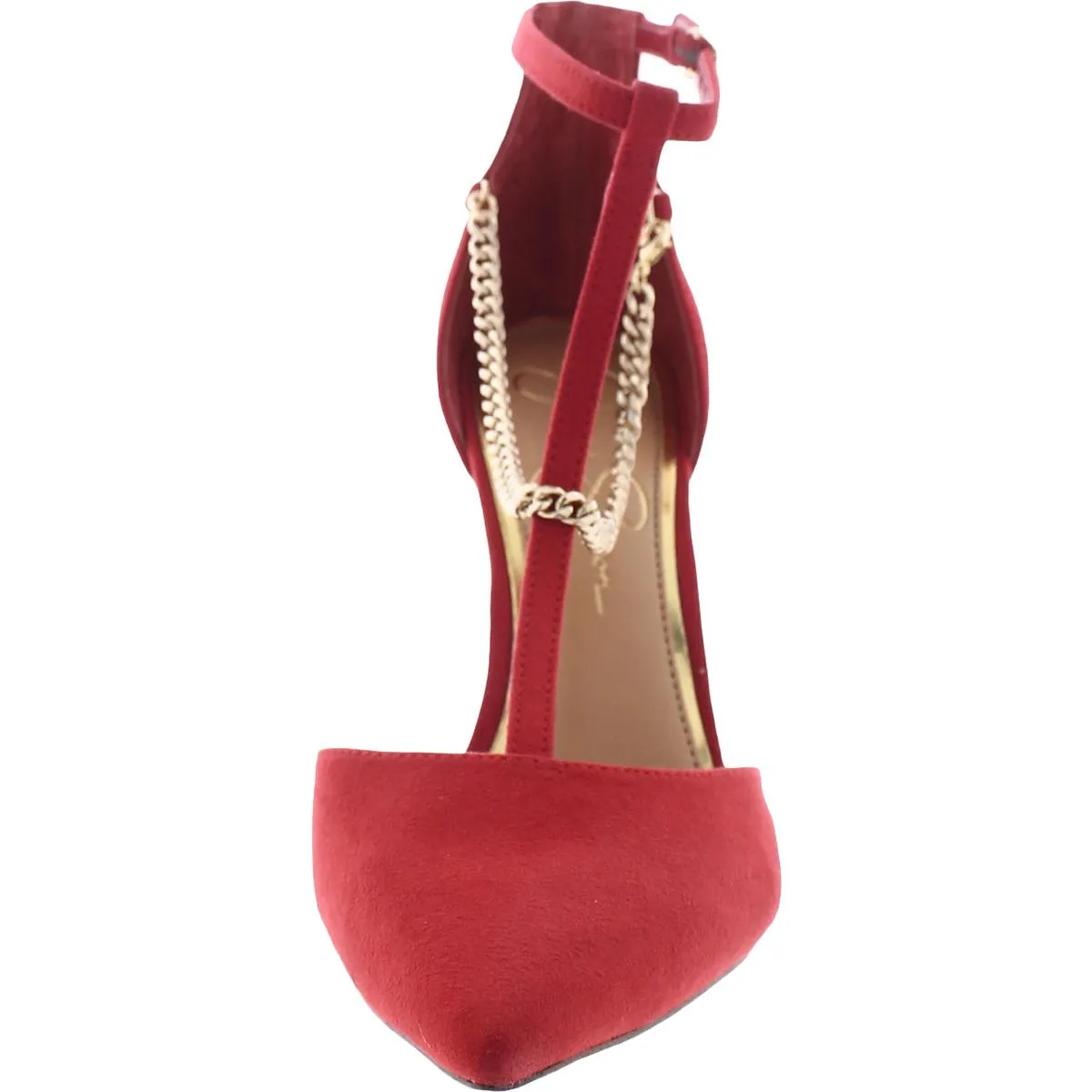 Wintelle Womens Chain T-Strap Heels