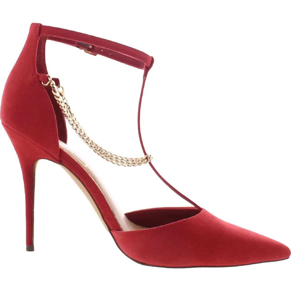 Wintelle Womens Chain T-Strap Heels