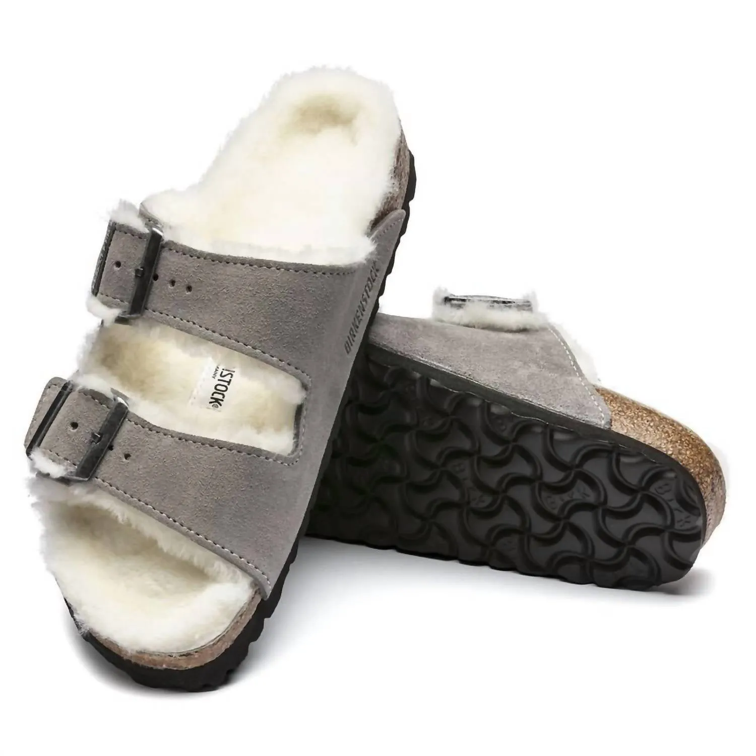 Women's Arizona Shearling Sandal In Stone Coin