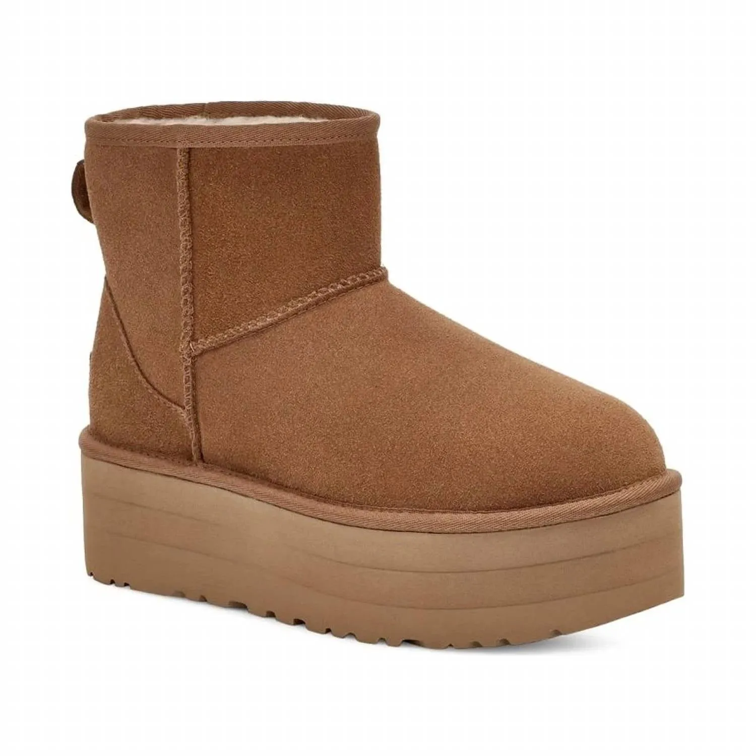Women's Classic Mini Platform Boot In Chestnut