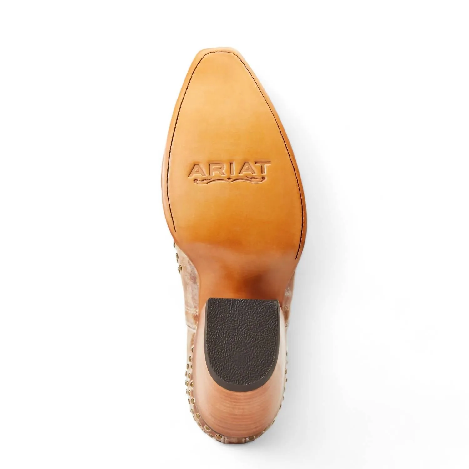 Women's Dixon Leather Studded Boot In Old West Tan