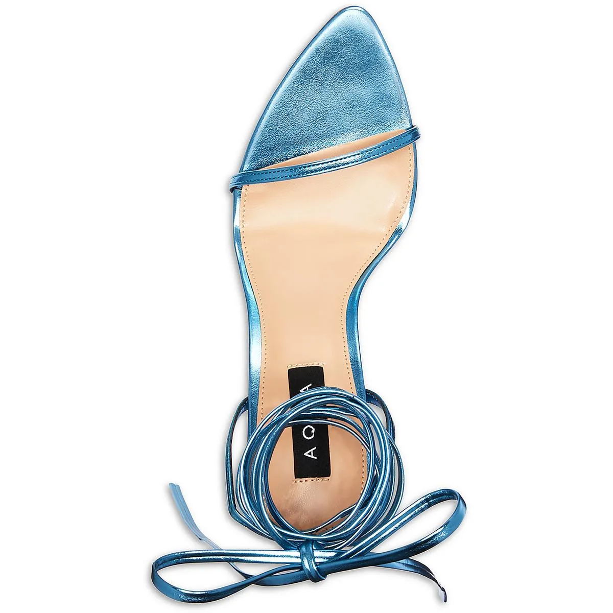 Womens Faux Leather Ankle Tie Slingback Sandals