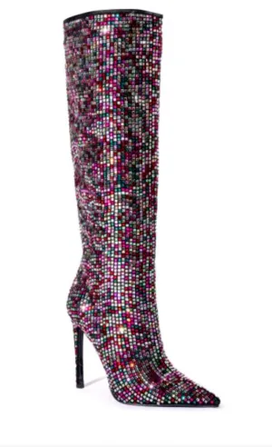 Women's Izzy Embellished Boot In Pink Multi