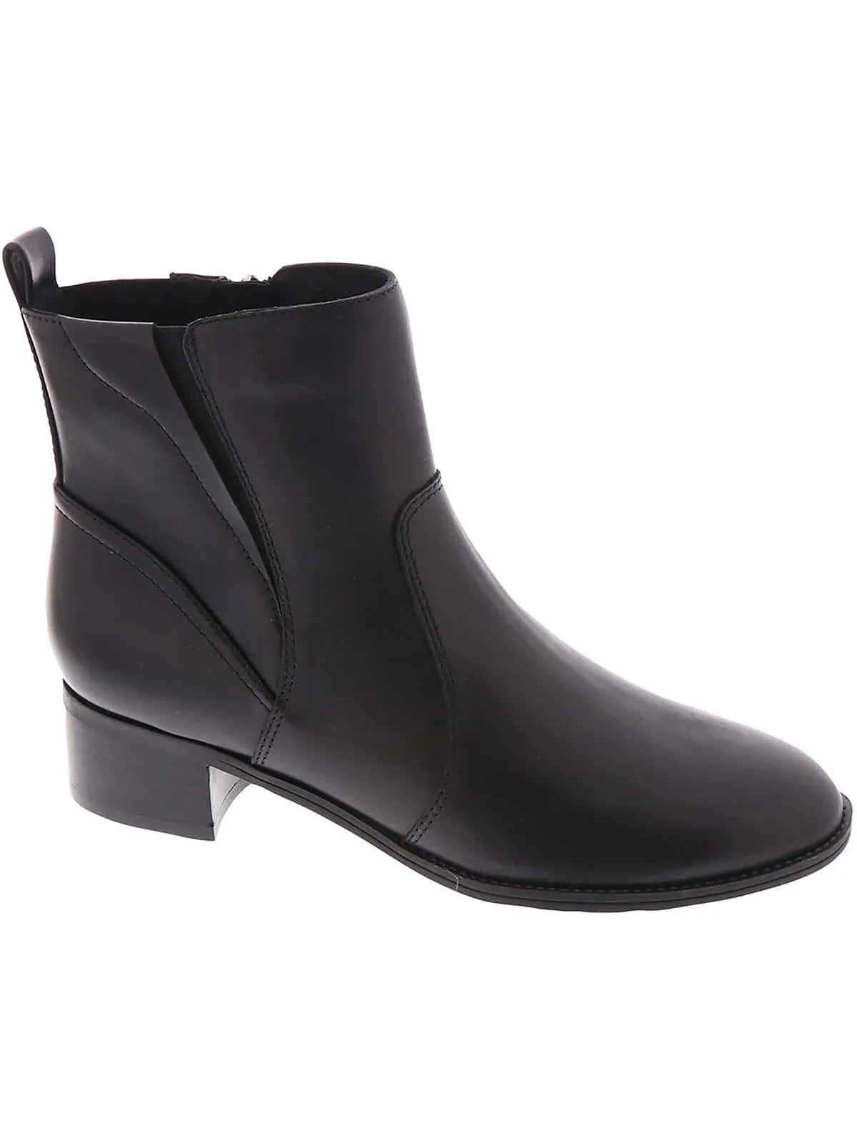 Womens Leather Embossed Ankle Boots