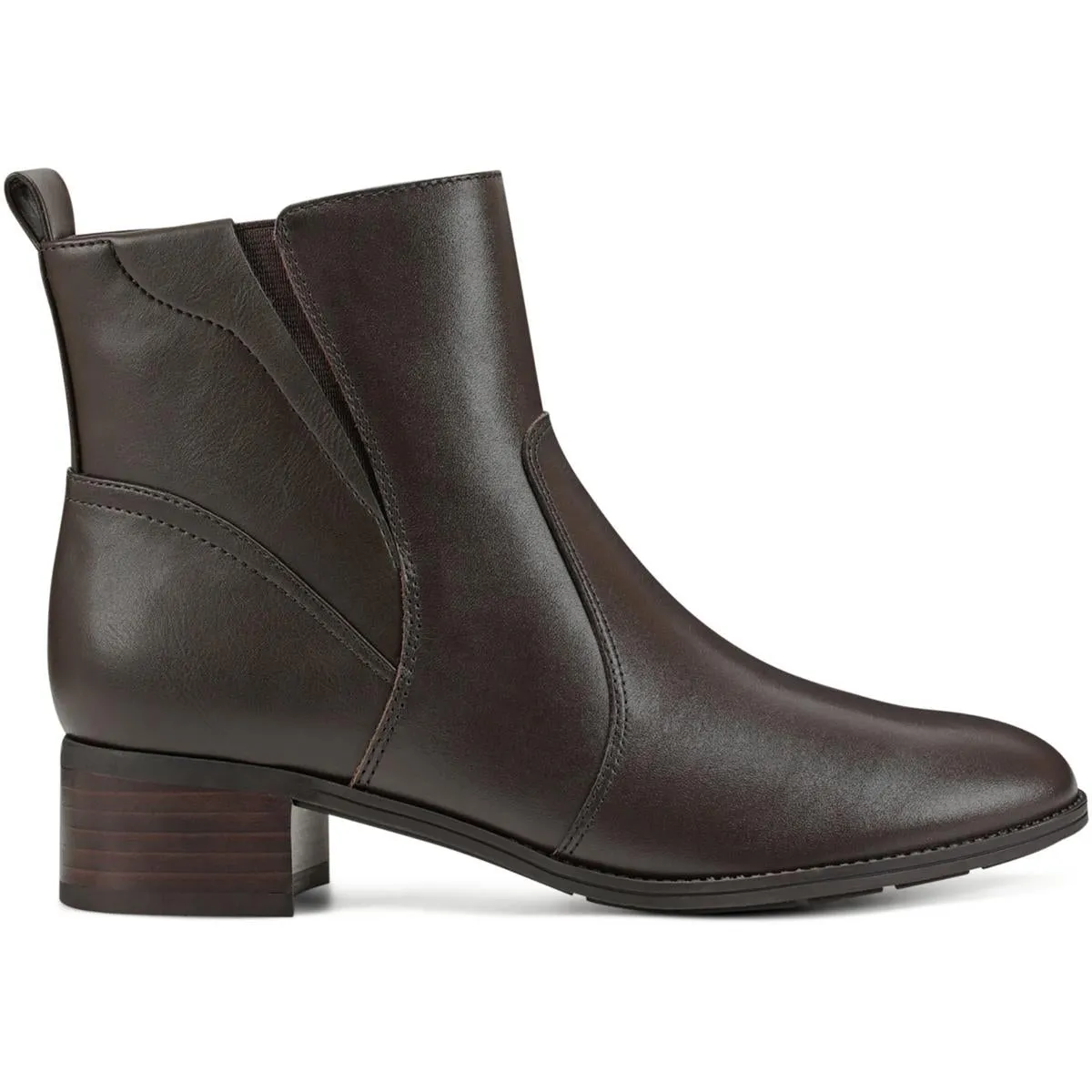 Womens Leather Embossed Ankle Boots