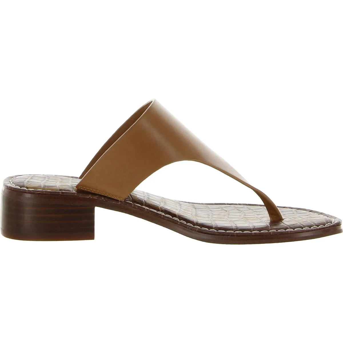 Womens Leather Slip On Thong Sandals