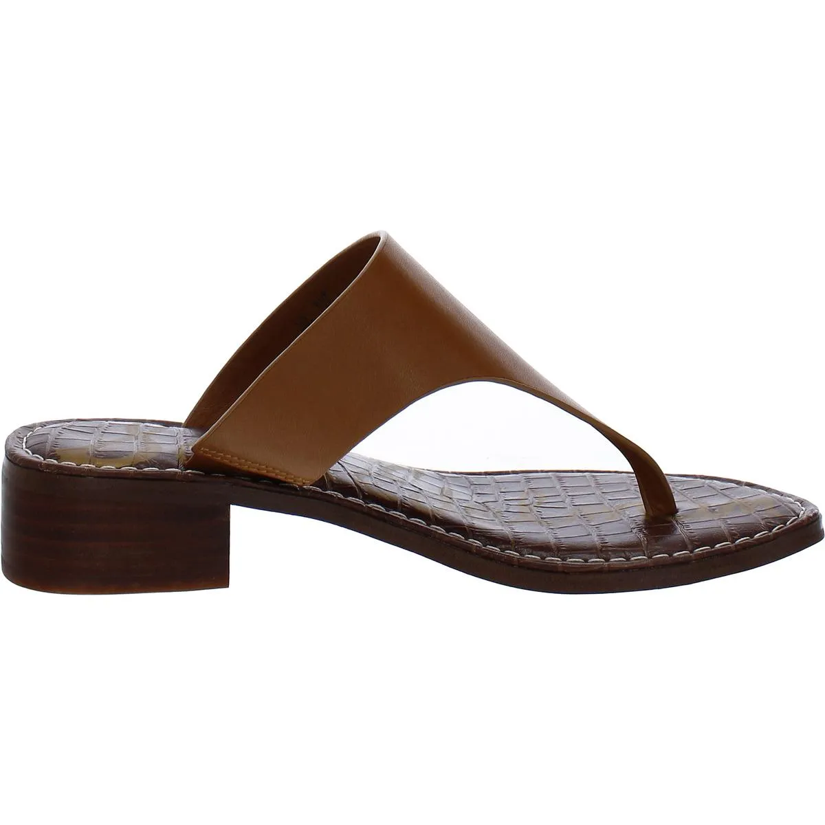 Womens Leather Slip On Thong Sandals