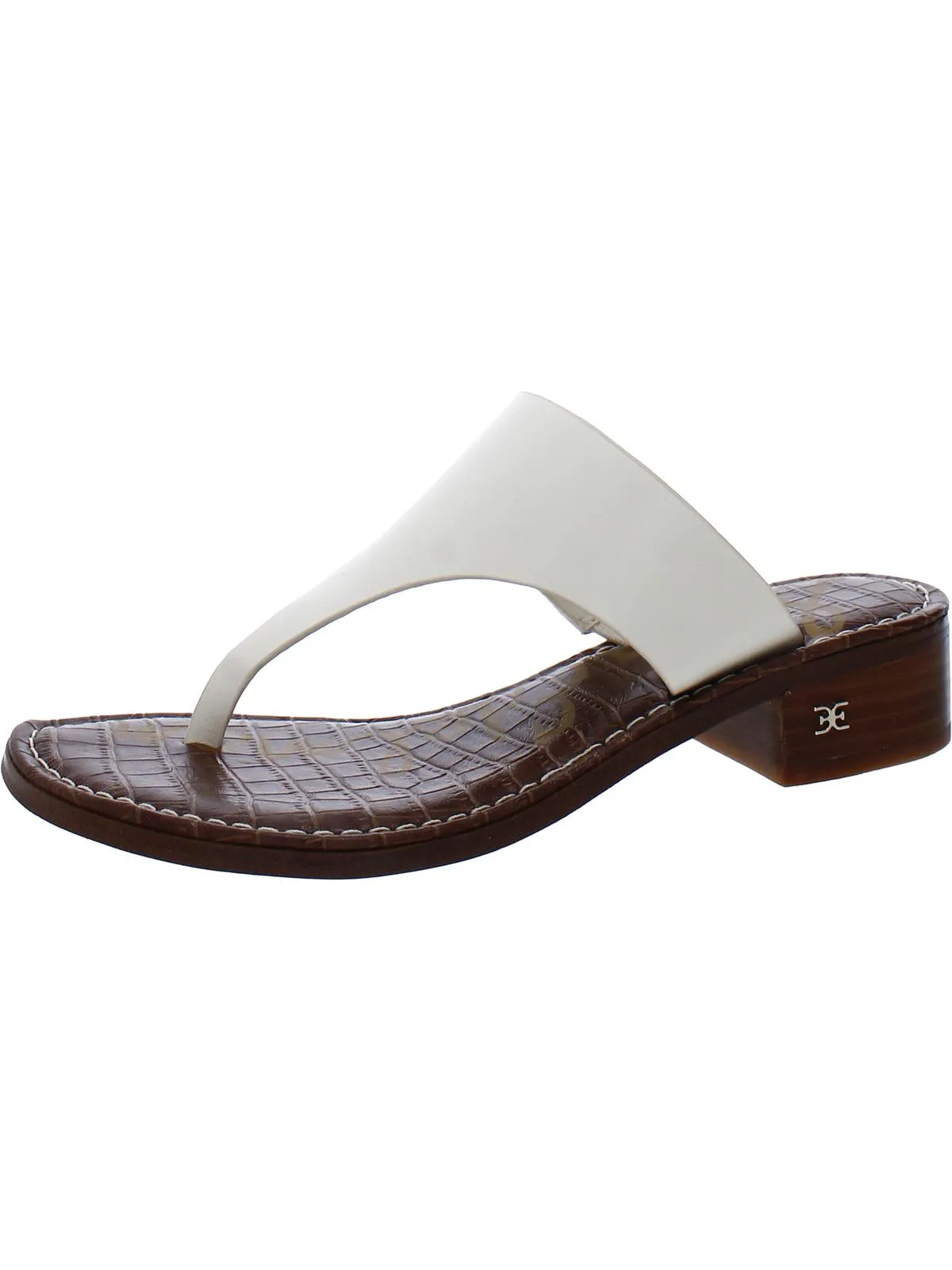 Womens Leather Slip On Thong Sandals