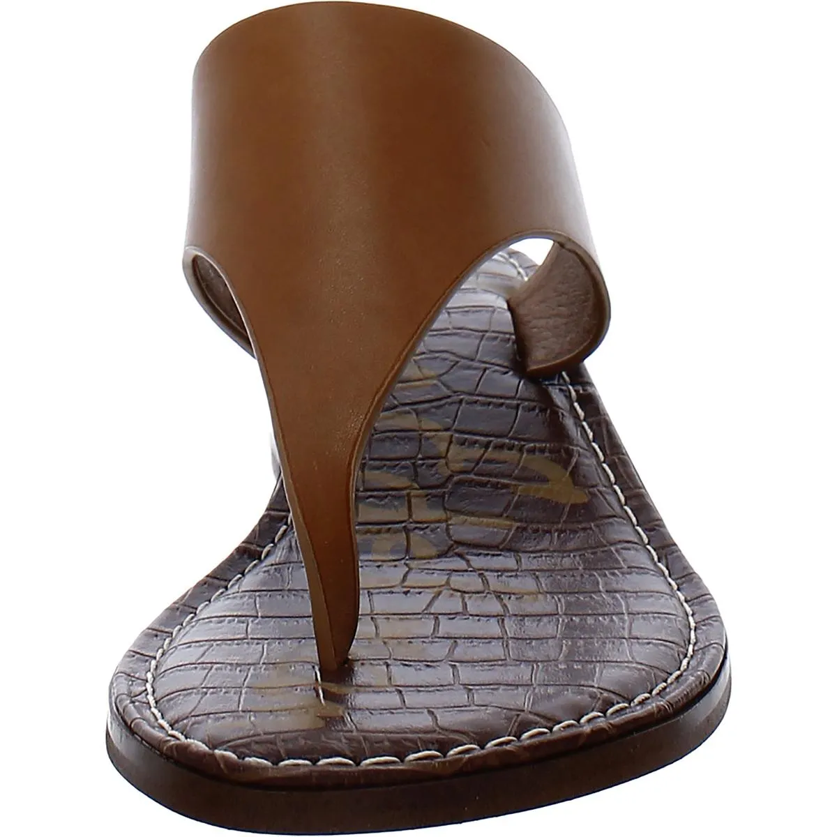 Womens Leather Slip On Thong Sandals