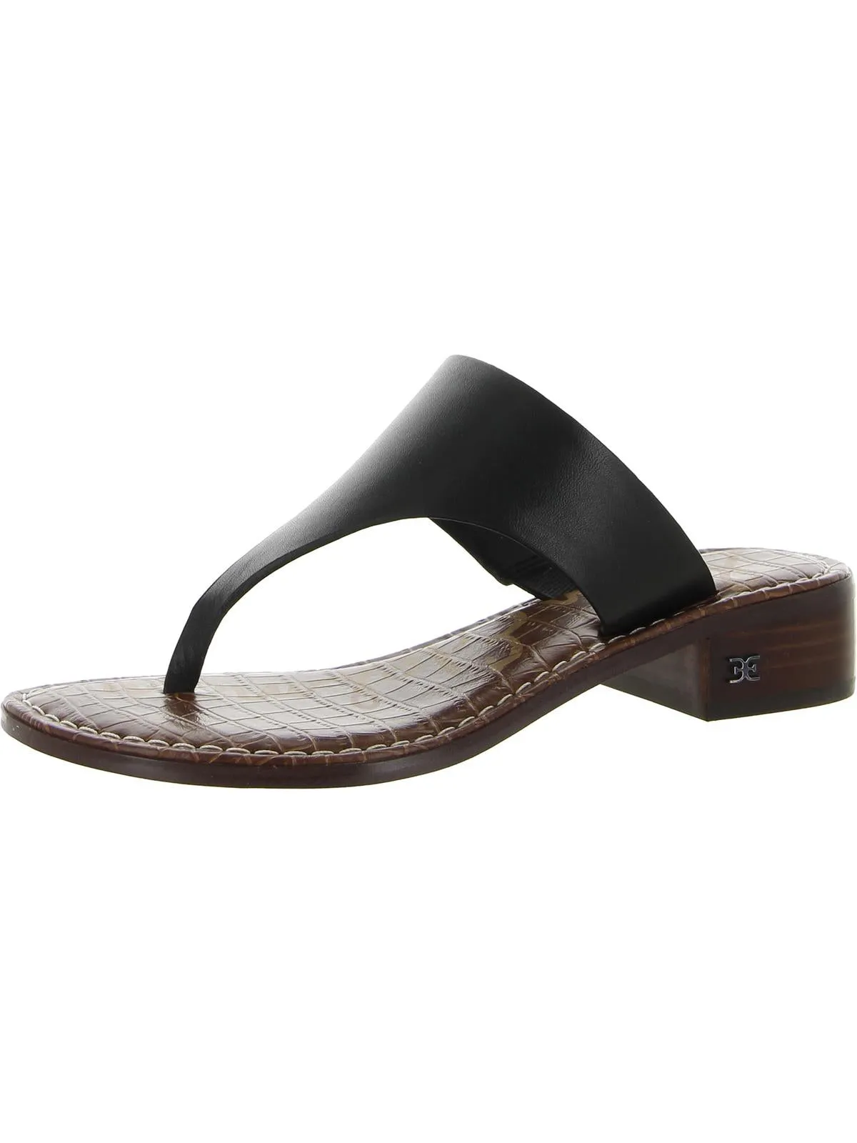 Womens Leather Slip On Thong Sandals