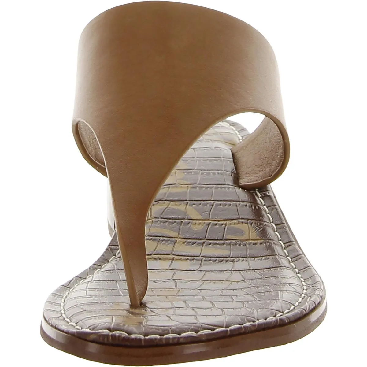Womens Leather Slip On Thong Sandals