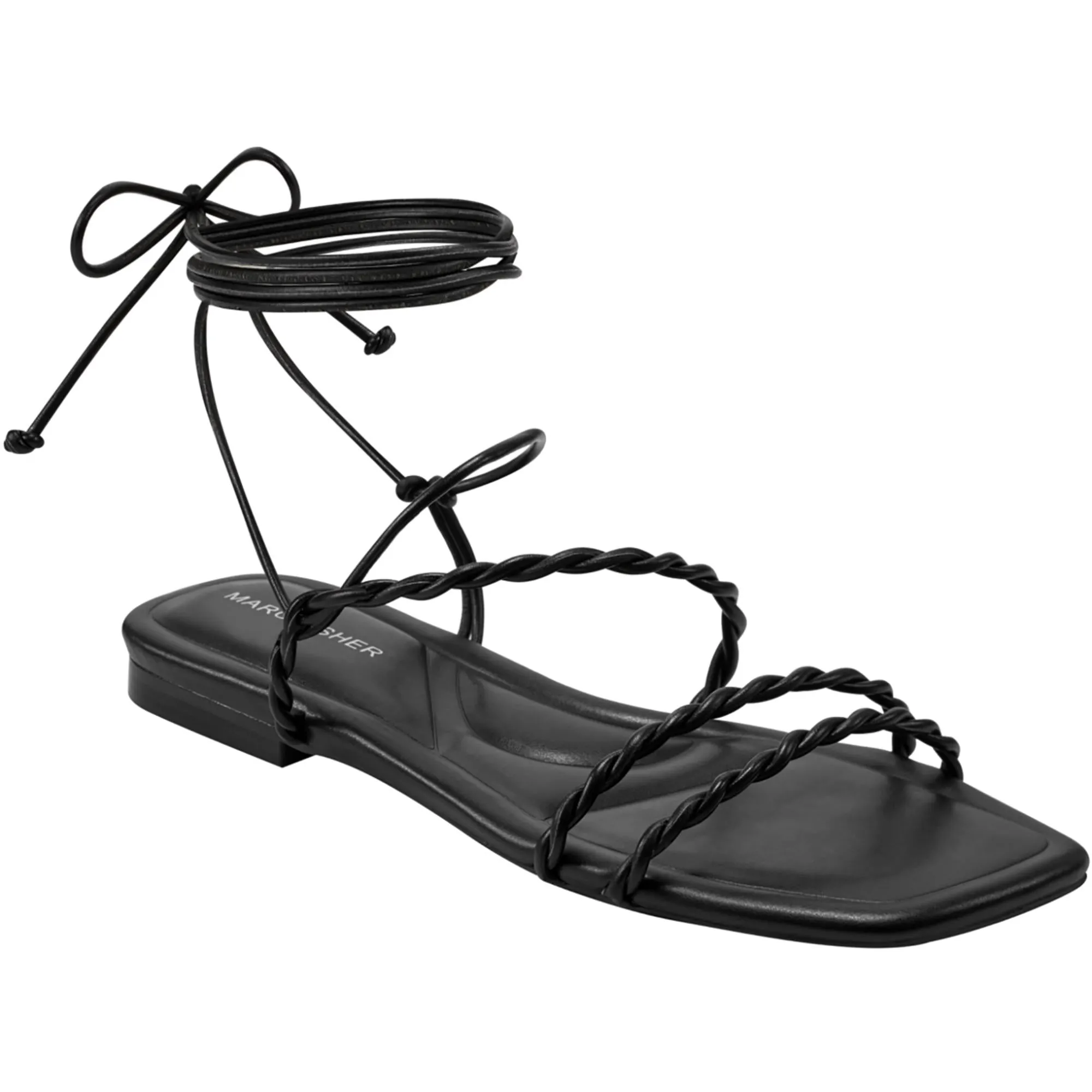Womens Strappy Faux Leather Gladiator Sandals