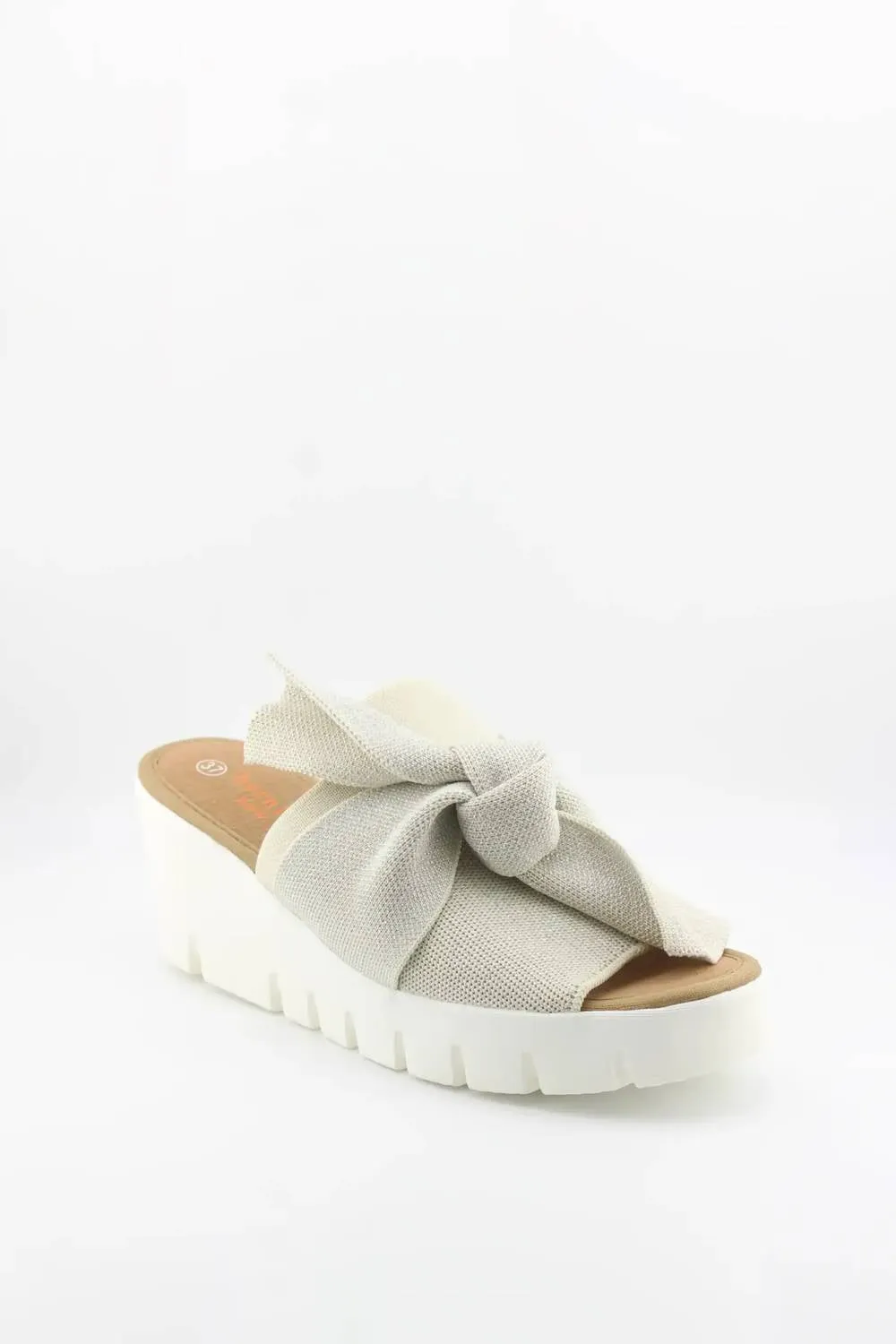 Women's Venti Freesia Wedge Sandal In Nude Silver