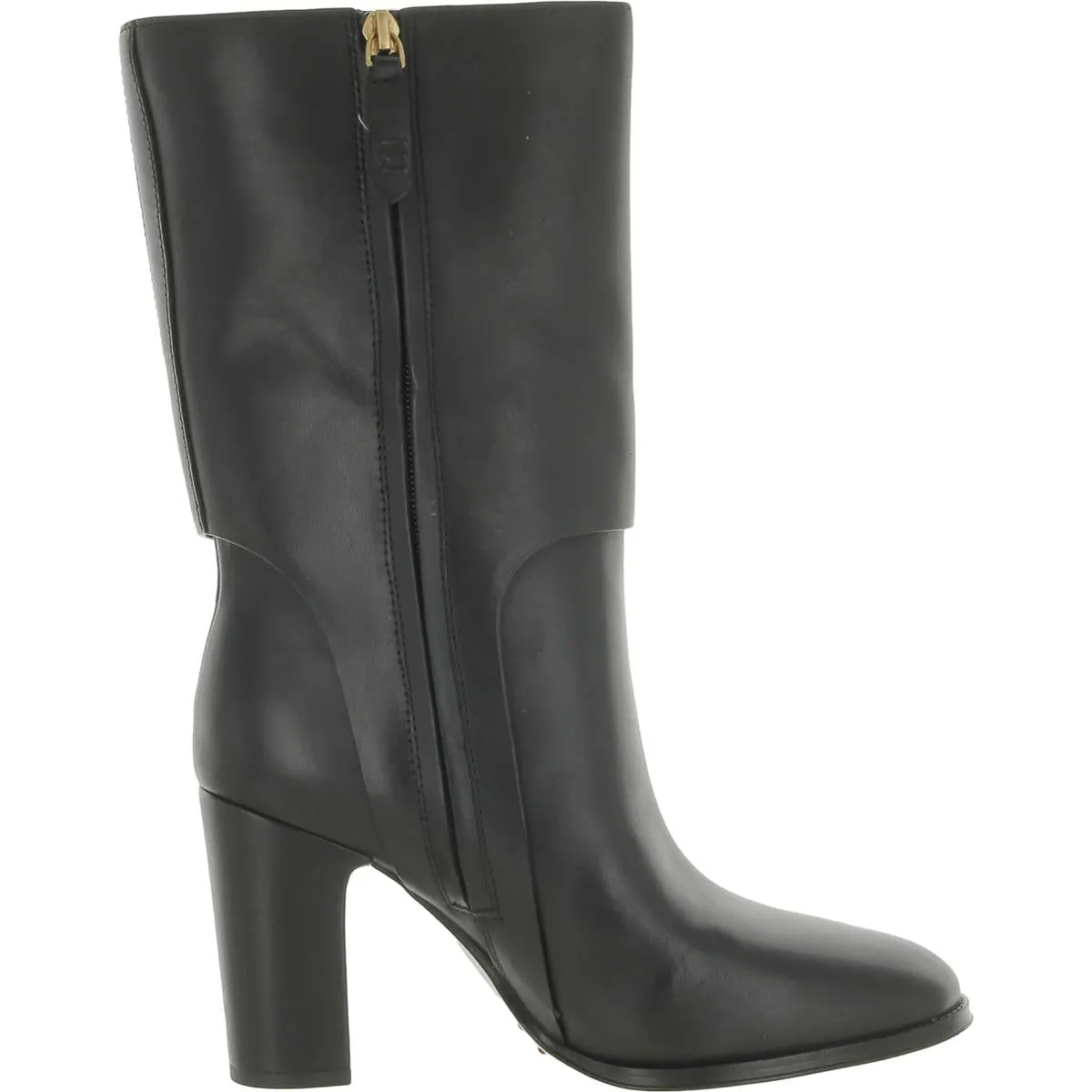 Wyatt Womens Leather Pull On Mid-Calf Boots