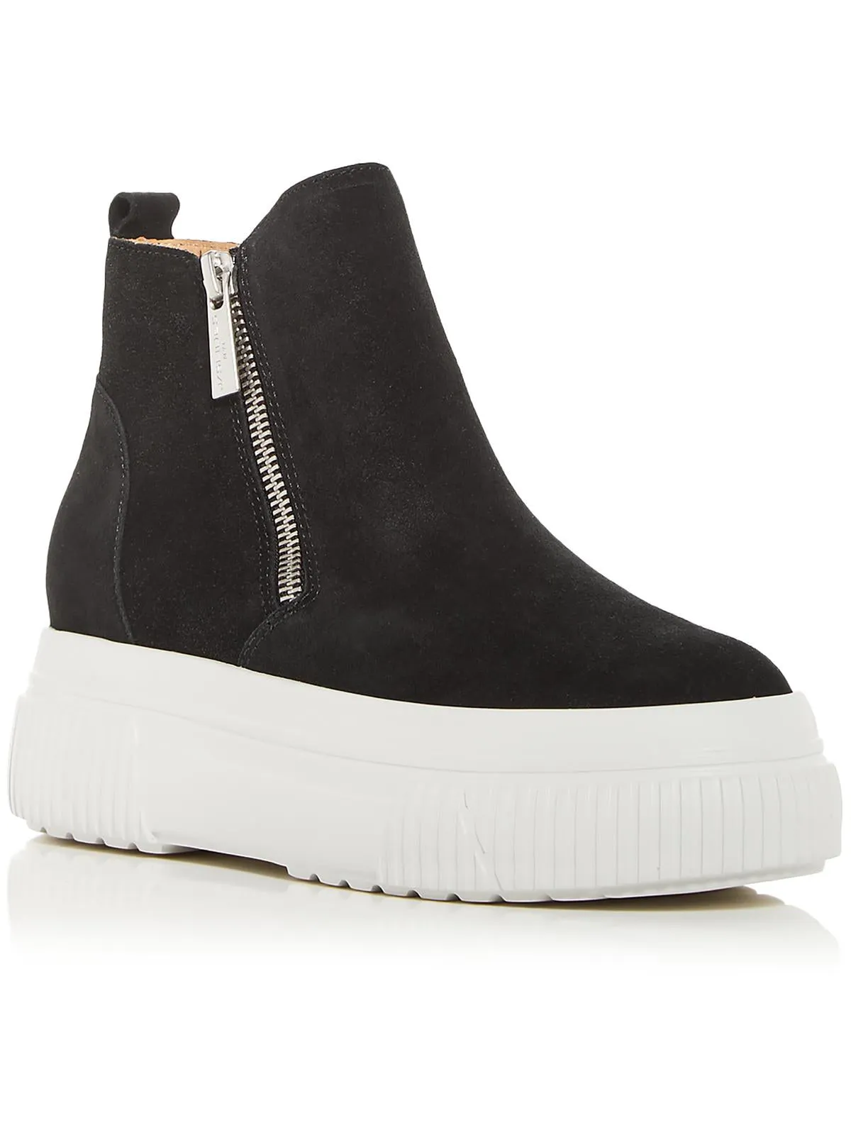 WYONA WP Womens Leather Double Zipper Ankle Boots