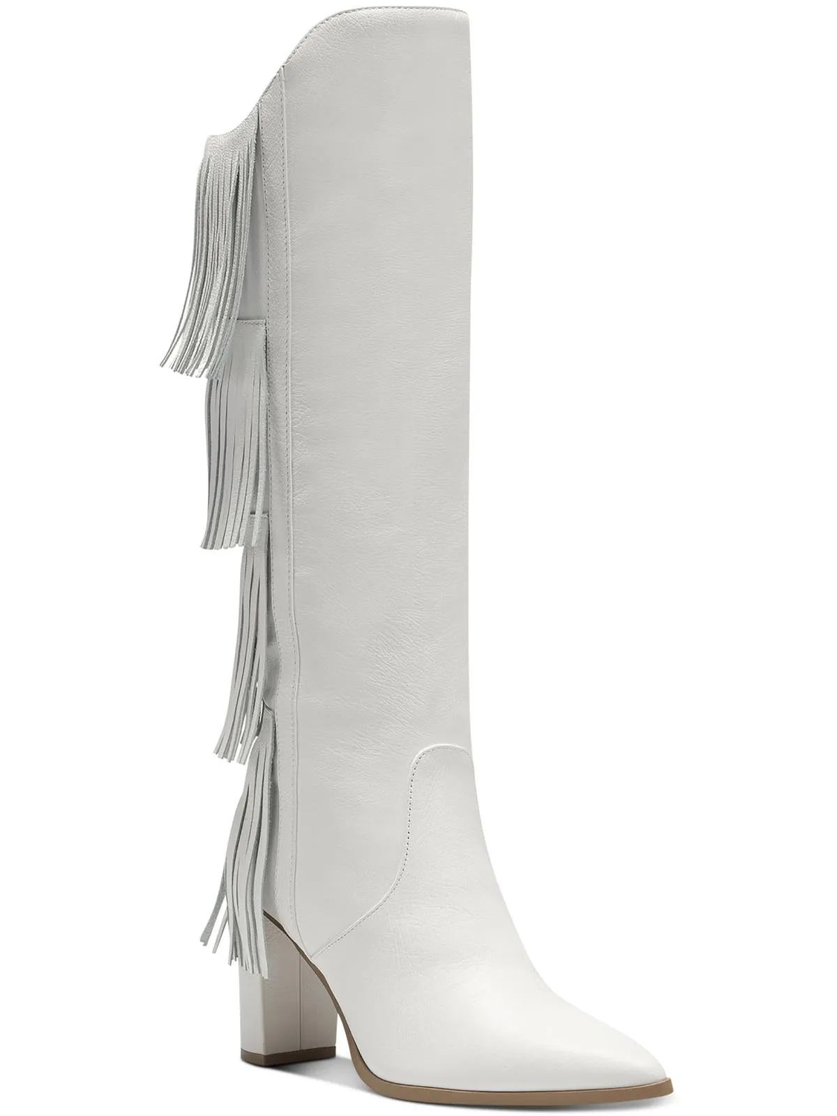 Yomesa Womens Fringe Pointed toe Knee-High Boots