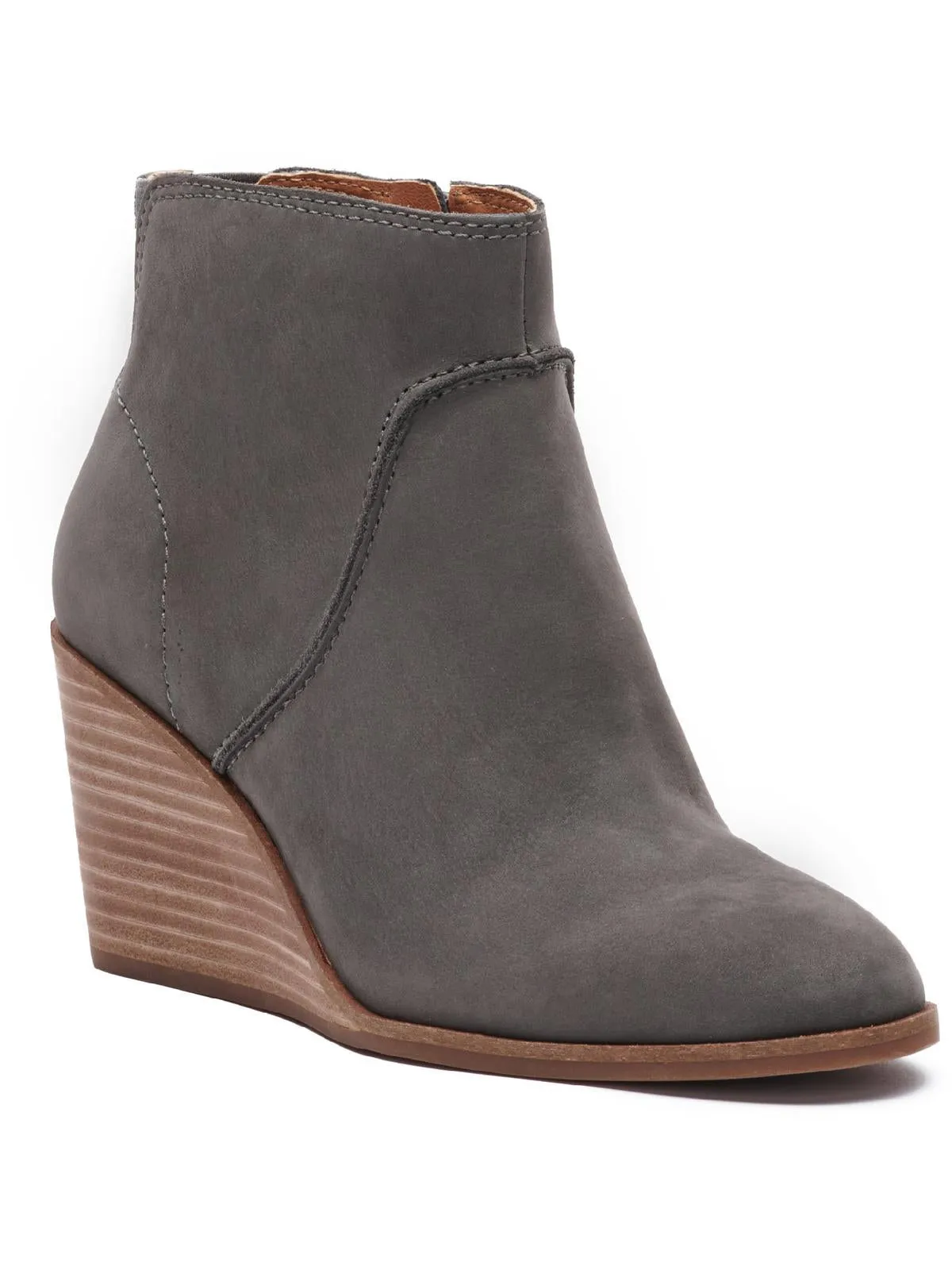 Zanta Womens Nubuck Wedge Ankle Boots
