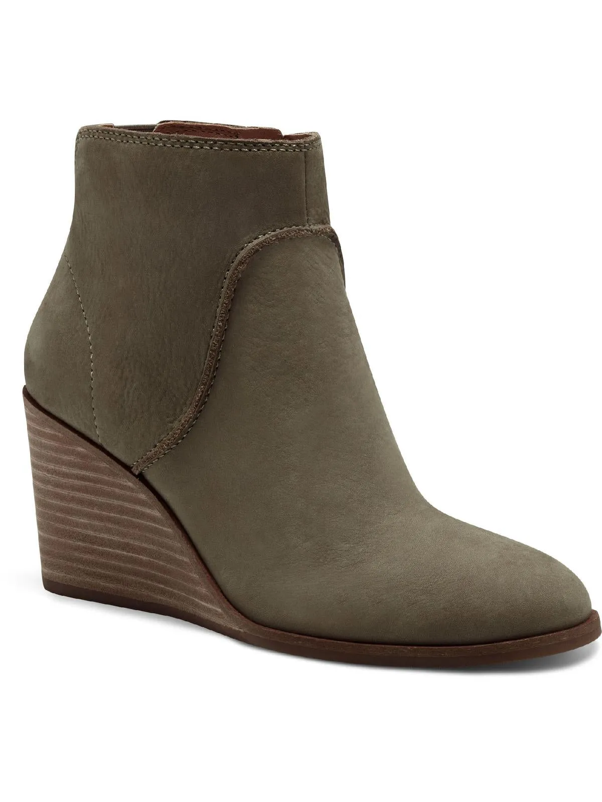 Zanta Womens Nubuck Wedge Ankle Boots