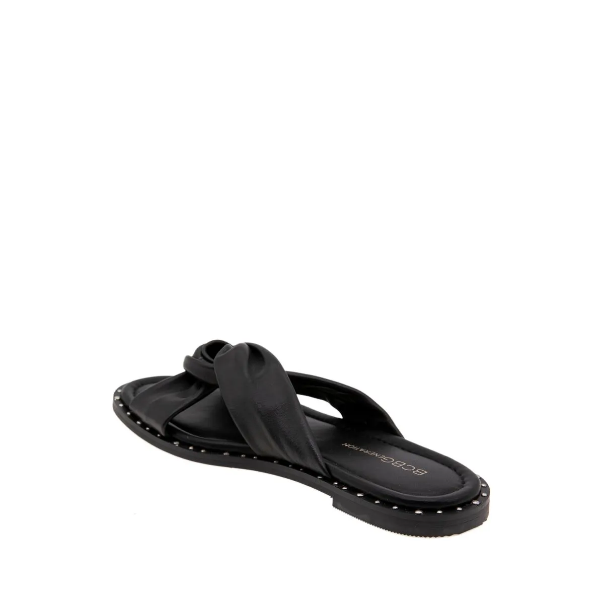 Zexanna Womens Open Toe Studded Slides